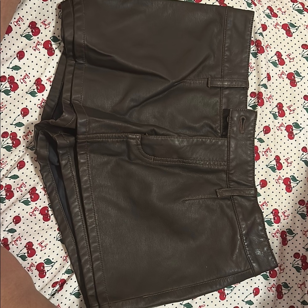 Free People High Waist Brown Shorts